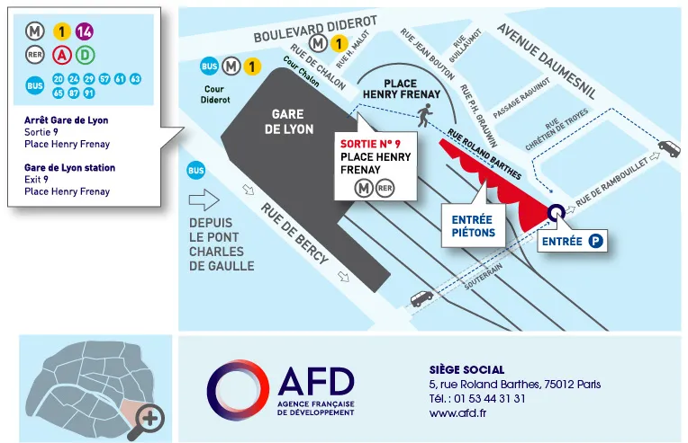 Plan du siège de l’AFD